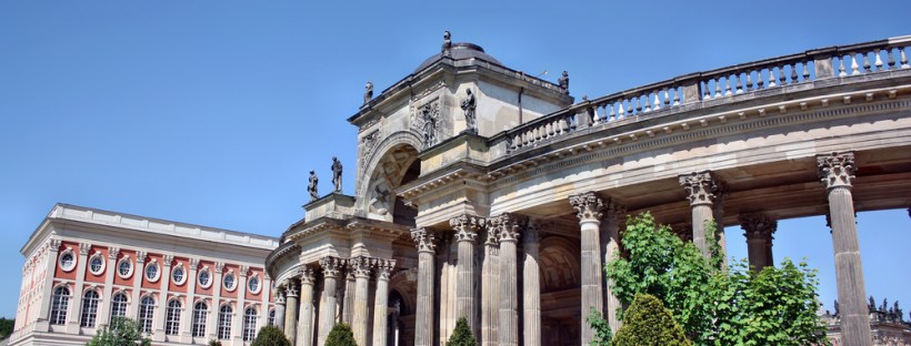 Baroque palace colonnade in Germany, illustrative photo, expatriation and cross-border tax