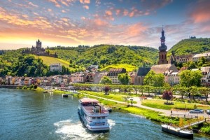 The medieval town of Cochem on the Moselle River, Germany